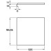 Undersink Liner Aluminium for 18 mm Board Thickness For cabinet width 500 mm width 463 mm