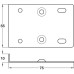 Cabinet Repair Plates for Mounting Hinge Plates with Pre-Mounted Euro Screws Bright zinc plated