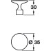 Knob Zinc Alloy Ø 35 mm Floid Antique brass