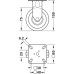 Single Wheel Castor Swivel with or without Brake Wheel Ø 50-75 mm Plate Fixing Screw-on plate or M10 threaded bolt Wheel Ø 75 mm Load capacity: 60 kg