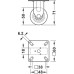 Single Wheel Castor Swivel with or without Brake Wheel Ø 50-75 mm Plate Fixing Screw-on plate or M10 threaded bolt Wheel Ø 50 mm Load capacity: 40 kg