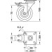Single Wheel Castor Swivel with or without Brake Wheel Ø 50-75 mm Plate Fixing Screw-on plate or M10 threaded bolt Wheel Ø 75 mm Load capacity: 60 kg