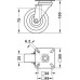 Single Wheel Castor Swivel with or without Brake Wheel Ø 50-75 mm Plate Fixing Screw-on plate or M10 threaded bolt Wheel Ø 75 mm Load capacity: 60 kg