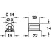Concealed Shelf Support for Use with Plug in Supports for Wooden Shelves Silver painted