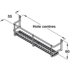 Spice and Packet Rack One Tier Depth 55 mm Fixing hole centres 300 mm mesh