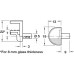 Shelf Support Plug in for Glass Shelves for 8 10 and 12 mm Thickness Clamping For Ø 5 mm hole Nickel plated