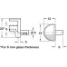 Shelf Support Plug in for Glass Shelves for 6 8 and 10 mm Thickness Clamping For Ø 5 mm hole nickel plated