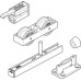 Fitting Set for Sliding Interior Doors Hawa-Junior 80/B (Modified) Top hung system for low headroom door For 1 door long bolt version