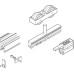 Fitting Set for Sliding Glass Interior Doors Hawa-Junior 80/GL Top hung system For 1 door