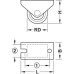 Single Wheel Castor without Brake Ø 15-45 mm Plate Fixing Screw-on plate Wheel Ø 30 mm load capacity 25 kg fixed castor