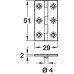 Broad Style Hinge 51 x 29 mm Brass With brass pin Self colour