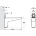 Moon shelf support for glass and wooden shelves Matt black