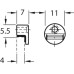 Mirror Clip Round with Rubber Pad Nickel plated finish