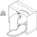 Pull Out Shelving Unit Lava Grey Curve Shelves Vauth-Sagel Cornerstone® Maxx Vauth-Sagel by Häfele For cabinet width min. 1000 mm for door width 600 mm right hand