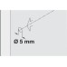 Shelf Support Plug in for Ø 5 mm Hole for Wooden Shelves K Line For plug fitting into drill hole Ø 5 mm Nickel