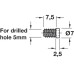 Cabinet Connector with Dowel Plug for Ø 10 mm Hole Arret White