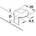 Connector Housing Plastic Rafix-20 With and without dowel with and without ridge with tightening element For wood thickness 16 mm drilling depth D: 12.7 mm dim. A: 8 mm beige