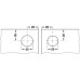 Trim Cap and Closure Plate for Symo 3000 Glass Door Cam Lock Matt nickel plated