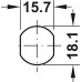 Cylinder Cam Lock with Cranked Cam and Nut Attachment Nut fixing standard profile Closure direction 180° 1 (2-8) keyed to differ