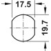 Cam Lock for Square Profile Key with Straight Cam and Nut Attachment Closure direction 180° 1 (2-8) length L 32.5 mm