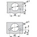Concealed Cup Hinge Pie-Cut Corner Hinge with Full-Cup Drill Hole Tiomos Pcc For connecting two corner cabinet doors Screw fixing without soft close