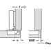 Concealed Cup Hinge 125° Full Overlay Mounting Straight Quick Fixing Hinge Arm Screw fixing cup 45/9.5