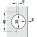 Concealed Cup Hinge 110° Full Overlay Mounting With automatic closing spring Drilling pattern 48/6 mm screw fixing