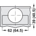 Concealed Cup Hinge 155° Standard Half Overlay/Twin Mounting Tiomos Click on arm With soft close screw fixing cup 45/9.5