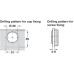 Glass Door Hinge 95° Full Overlay Mounting Click on Arm Grass Tiomos Suitable for 4-6 mm glass Without soft close screw fixing cup
