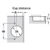 Concealed Cup Hinge 110° Full Overlay Mounting With automatic closing spring Drilling pattern 48/6 mm screw fixing
