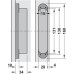 3D Hinge 180° Aluminium Zinc Diecast and Steel Tectus TE 340 3-way continuous adjustment Bronze metallic