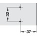 Cruciform Mounting Plate Zinc Plated Häfele With quick fixing system and eccentric adjustment Height 3 mm hole centres: 32 mm