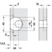 Roller shutter mortise lock Symo backset 22 mm For combination with Symo cylinder removable core Mounting: Drawer version