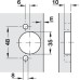 Swing up Hinge Screw Fixing Cup for Straight Flaps For caravan furniture Screw fixing cup