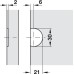 Flap Hinge 270° Screw Fixing Brass or Steel Economy model Brass matt