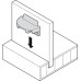 Rear Panel Connector Häfele Ixconnect RPC G 13/20 for press fitting into the groove Plastic For wood thickness: From 12 mm