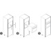 Profile Handle for Vertical Fixing in Oven Cavity for Profiles Gola System E Matt black powder coated