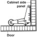 Foot Operated Door Opener for Hinged Door Cabinets Hailo plinth height: min. 100 mm