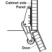 Foot Operated Door Opener for Hinged Door Cabinets Hailo plinth height: min. 100 mm