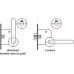 Lever Handle Indicator and Lock Set with Large Safety Pattern Lever Handle Satin stainless steel finish