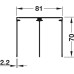 Top Track Double for Sliding Aluminium Framed Doors Aluflex 80 Bottom rolling system Length 3000 mm