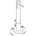 Adjustable Foot Support 316 L Cubicle Fittings for 13 mm Board Partitions PBA Stainless steel Satin finish
