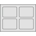 Drawer Insert Shallow Variant-D 2.5 mm material thickness With 4 compartments