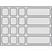 Drawer Insert Shallow Variant-D 2.5 mm material thickness With 16 compartments