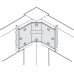 Corner Brace for Attaching Table Legs to Table Frame Height 70 mm Steel Galvanized