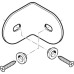 Angle Bracket 316 L Cubicle Fittings for 13 mm Board Partitions PBA Stainless steel Satin finish