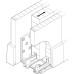 Single Lower Guide Hawa-Confort Top hung system Silver anodised aluminium bracket
