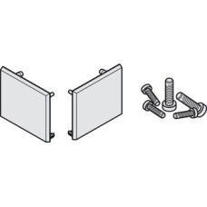 End Cap Set for Sliding Interior Glass Doors Hawa-Porta 100 GW Top hung system For angled profile