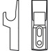 Spare Counterpiece for Automatic Spring Catch Mini-Latch White