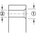 Drill Bit for Confirmat One-Piece Connector 1st step Ø 4 mm drill hole (blind hole) 2nd step Ø 5 mm shank (through hole)